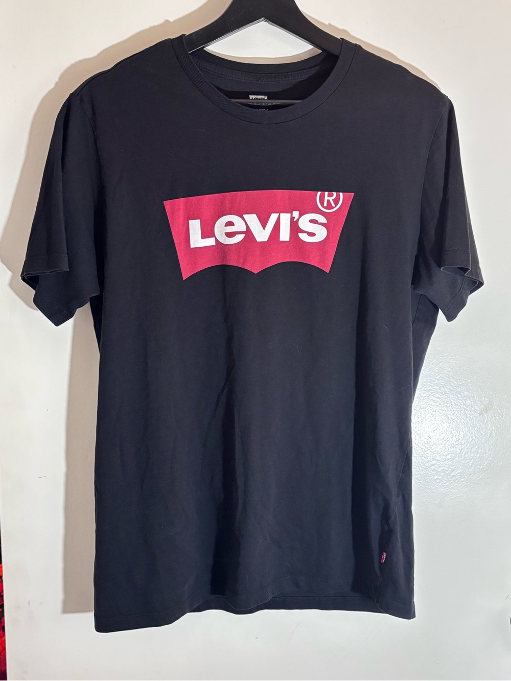 Levi's Black Short-Sleeve Tee with Red Logo